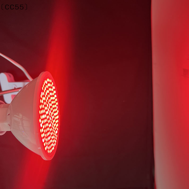 Skincare Glowing - CC55 レッドライトセラピーバルブ ランプクリップ付き LED 660nm赤色光と850nm近赤外線コンボセラピーデバイス 肌ケアと痛みの緩和用