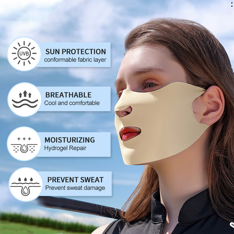 Skincare Viral Tiktok - UV保護マスク,日焼け止めパッチ,スキンケア,保湿ジェル,アウトドアスポーツ,サイクリング,山に適しています