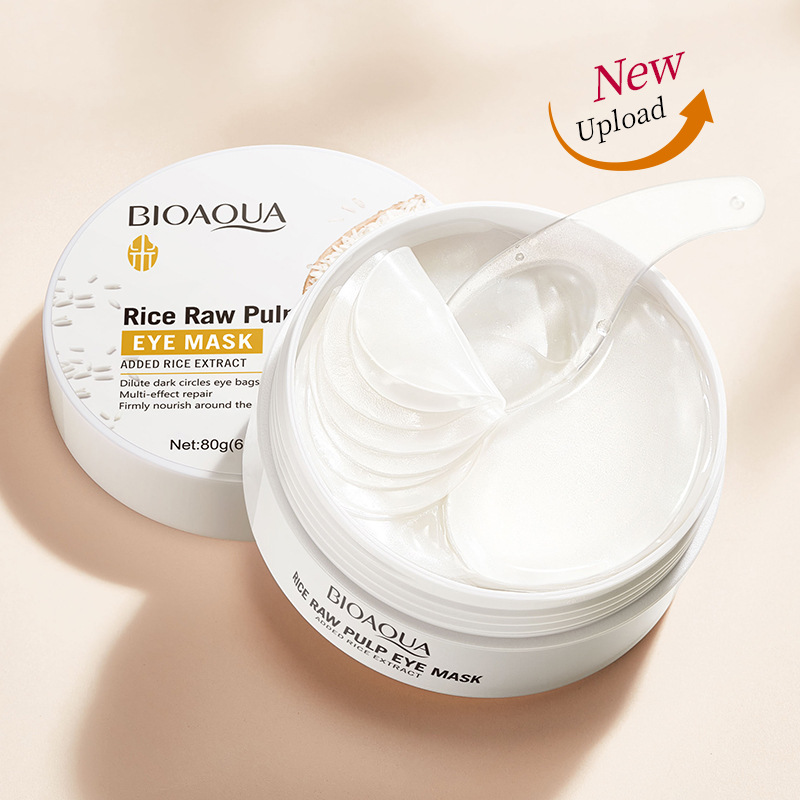Skincare Bioaqua - 60 個バイオアクア白米コラーゲンアイマスク抗くま目袋除去引き締め保湿アイパッチスキンケア