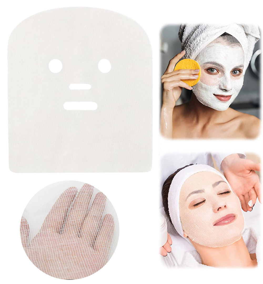 Skincare Viral Tiktok - 100/300 個ガーゼフェイシャルマスクプロフェッショナルプレカットガーゼフェイシャルマスク高周波マスクスパスキンフェイスケア美容サロン用