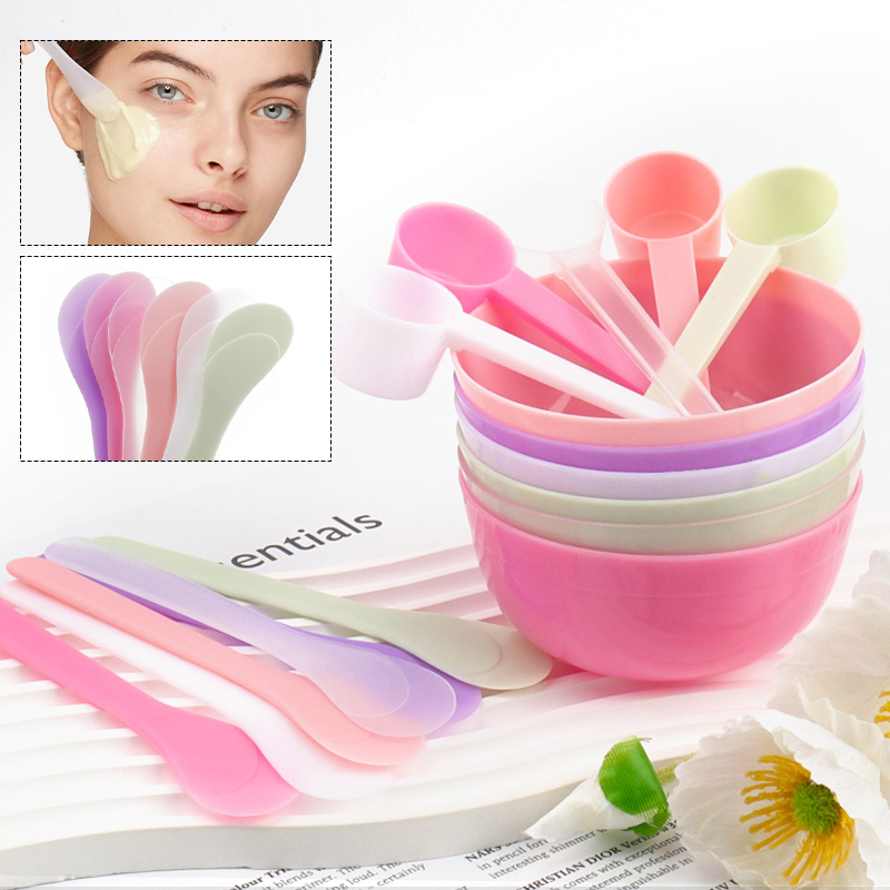 Skincare Viral Tiktok - プラスチック製 DIY フェイスマスク混合ツールキット マスク泥ツール エッセンシャルオイルボウル スクレーパー
