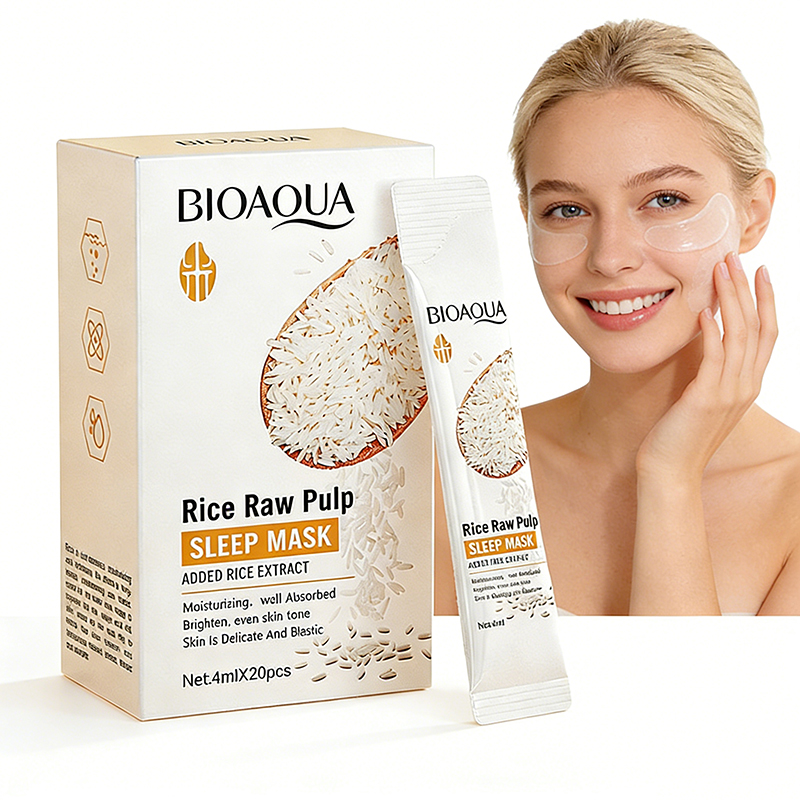 Skincare Bioaqua - BIOAQUA 白米スリーピングフェイシャルマスク 美白保湿 しわ対策 アンチエイジング 洗い流し不要