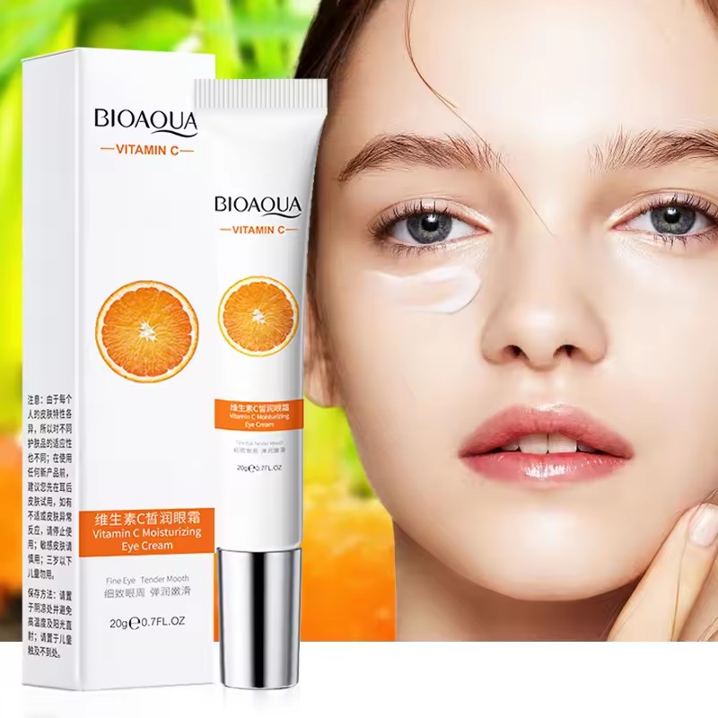 Skincare Bioaqua - BIOAQUA ビタミン C アイクリーム抗くまリムーバー保湿アンチエイジング目輪郭目スキンケア製品 1 個