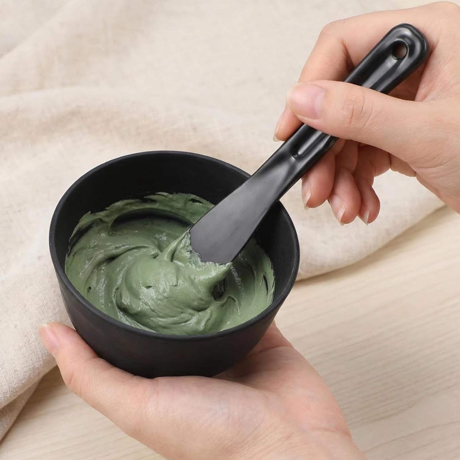 Skincare Viral Tiktok - シリコン製フェイスマスクボウルセット マスクスティック 大型フェイスマスクパウダー混合ボウル スパチュラ DIYスキンケアセット スキンケアサロン