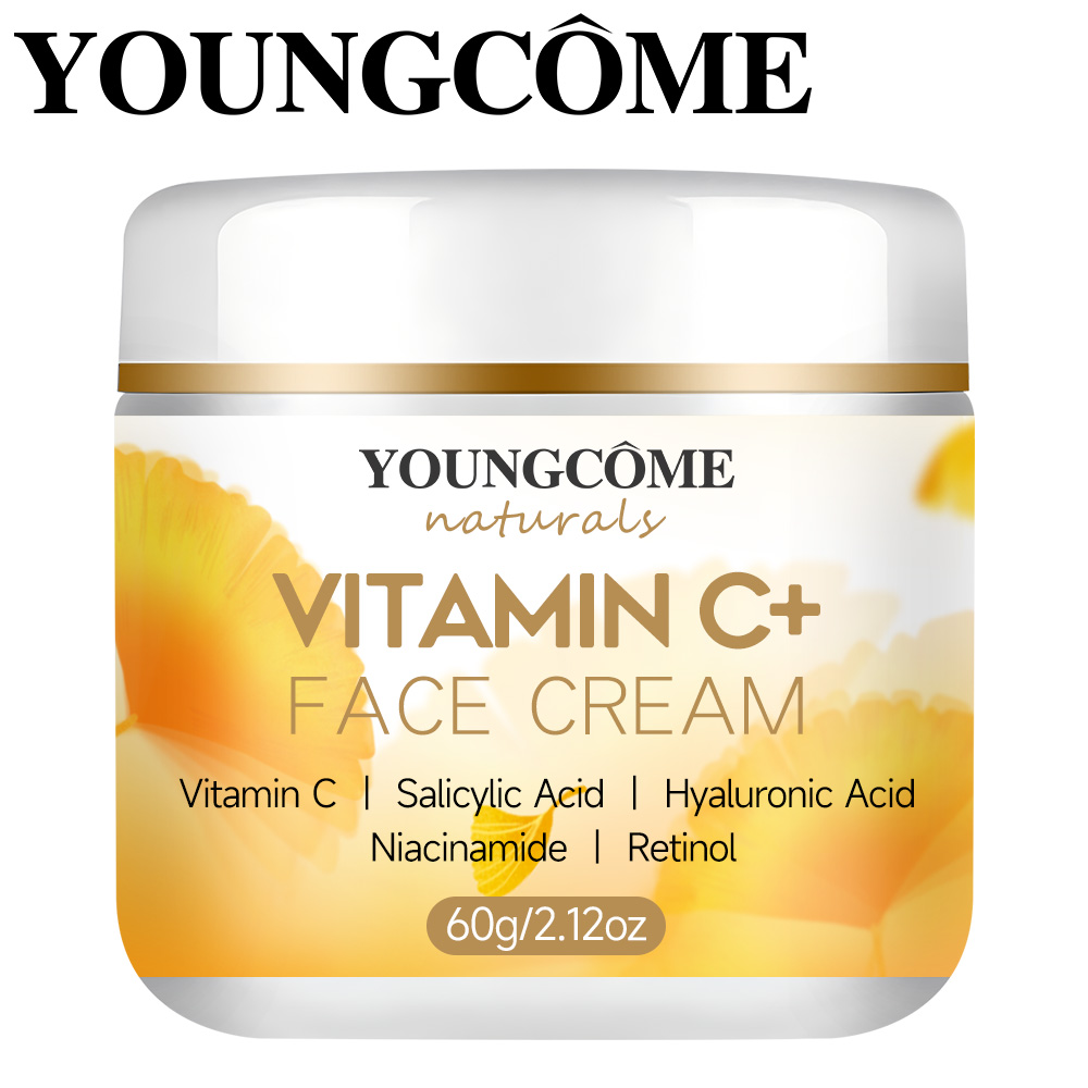 Retinol Vitamin A Cream - ヤングコメン ビタミンC フェイスクリーム レチノール配合 保湿・ハリ・ヒアルロン酸・美白・修復・なめらか肌ケア・ホワイトニングクリーム