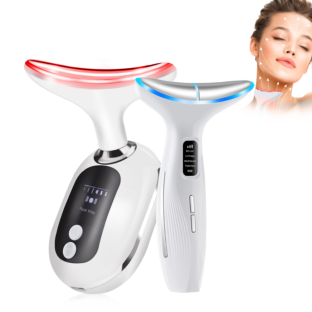 マイクロカレントネックフェイスマッサージャー EMS リフテ - Skincare Glowing のレビューと価格