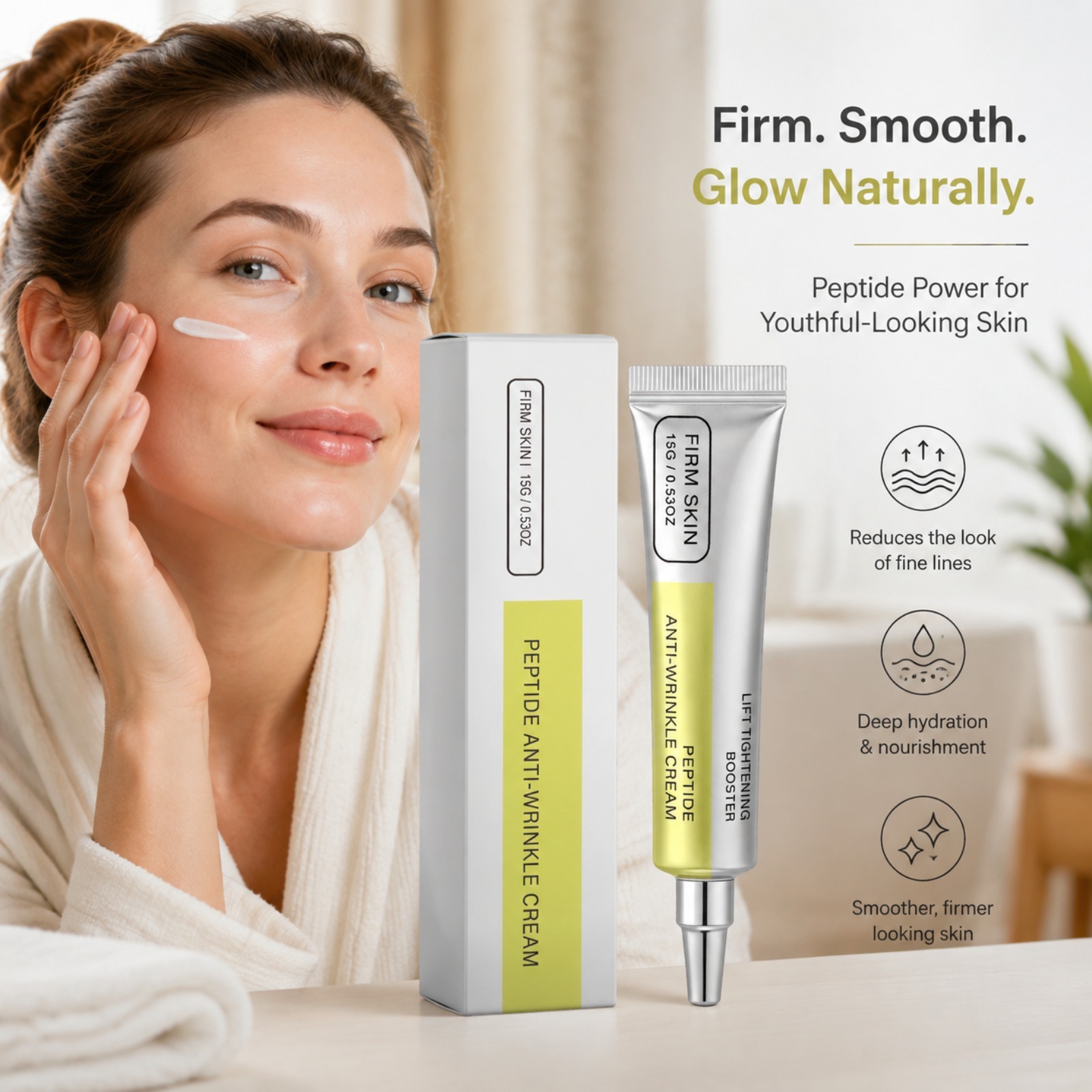 ペプチドレチノールフェイスクリーム、引き締め、なめらか、保湿 - Peptide Neck Cream のレビューと価格