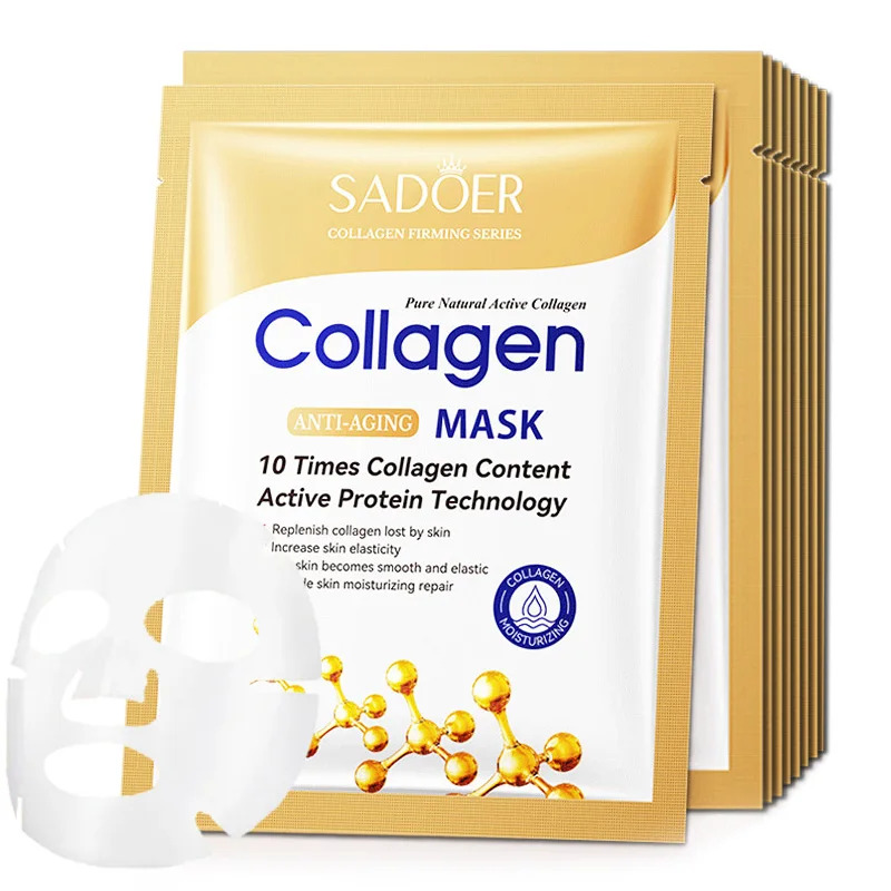 10枚入り アンチエイジング コラーゲン フェイスシートマス - Collagen Sheet Mask のレビューと価格