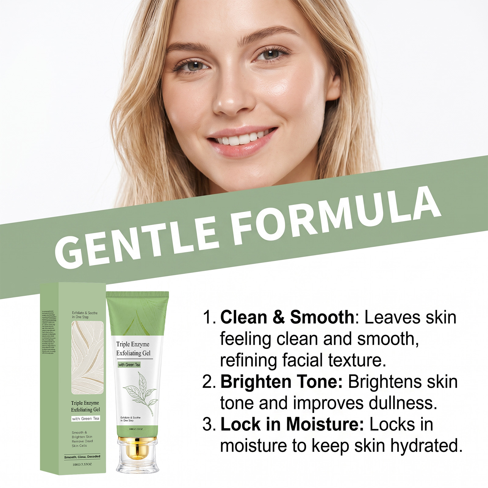緑茶角質除去ジェル 毛穴の奥まで洗浄 黒ずみ除去 肌を整える - Peptide Neck Cream のレビューと価格