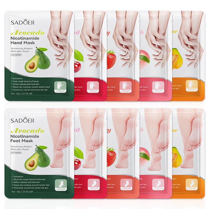1ペア SADOER フルーツフットマスク 保湿フットピーリ - Skincare Viral Tiktok のレビューと価格