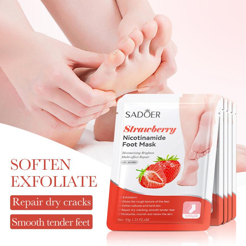 1ペア SADOER フルーツフットマスク 保湿フットピーリ - Skincare Viral Tiktok のレビューと価格